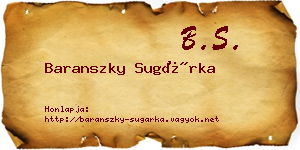 Baranszky Sugárka névjegykártya